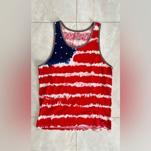American Eagle Tank Top - American Flag, Red / White / Blue, Medium